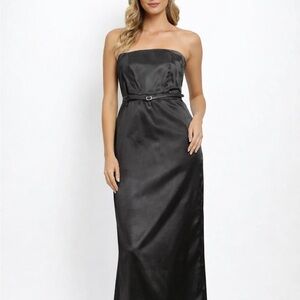 Fire Los Angeles Elegant Strapless Black Dress